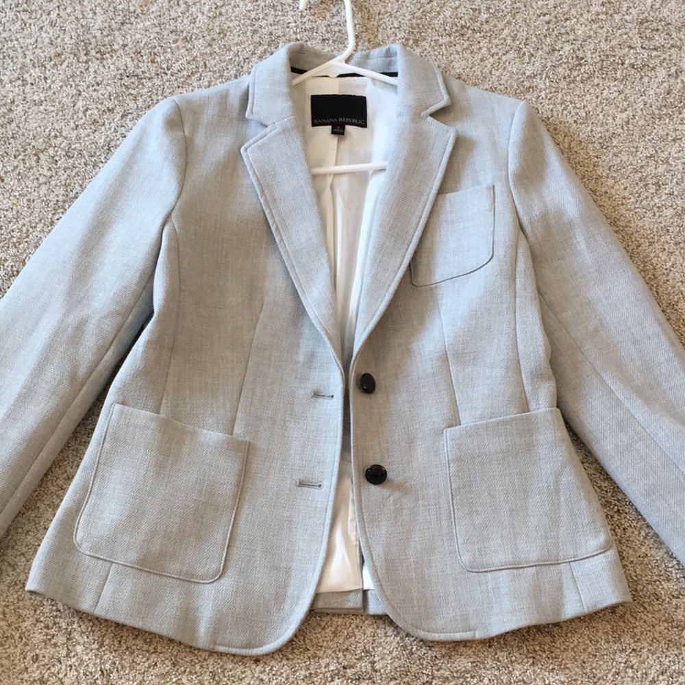 Like new! Banana Republic Jacket Blazer Grey Size 2